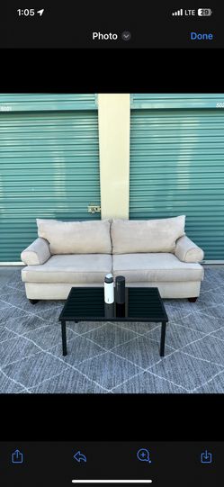 *FREE DELIVERY* Ashley Furniture Cream Microfiber Sofa/loveseat 