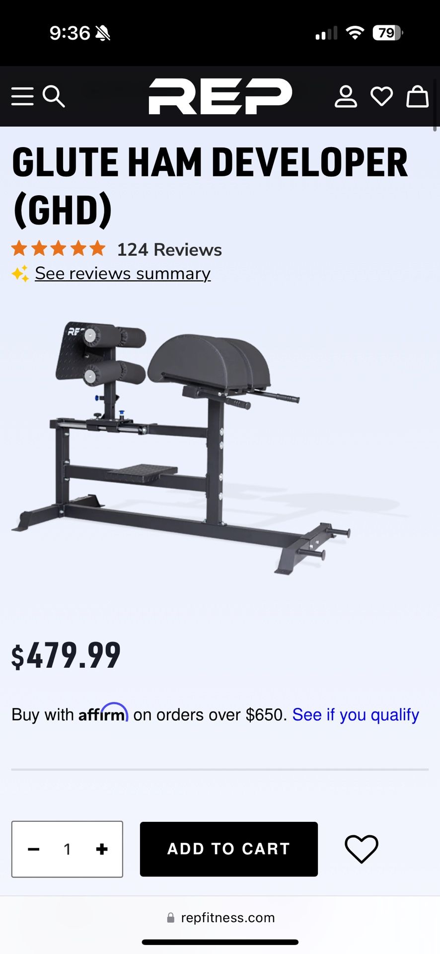 Rep Fitness GHD