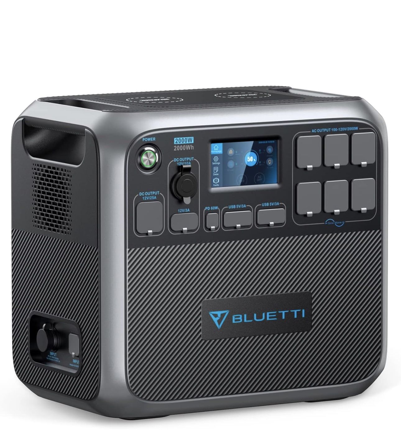 BLUETTI AC200P Portable Power Station 2000Wh LiFePO4 Battery Backup w/ 6 2000W AC Outlets (4800W Peak) Solar Generator for Outdoor Camping RV Trave