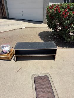 free stuff! shoe rack and picture frames and beads and pillows