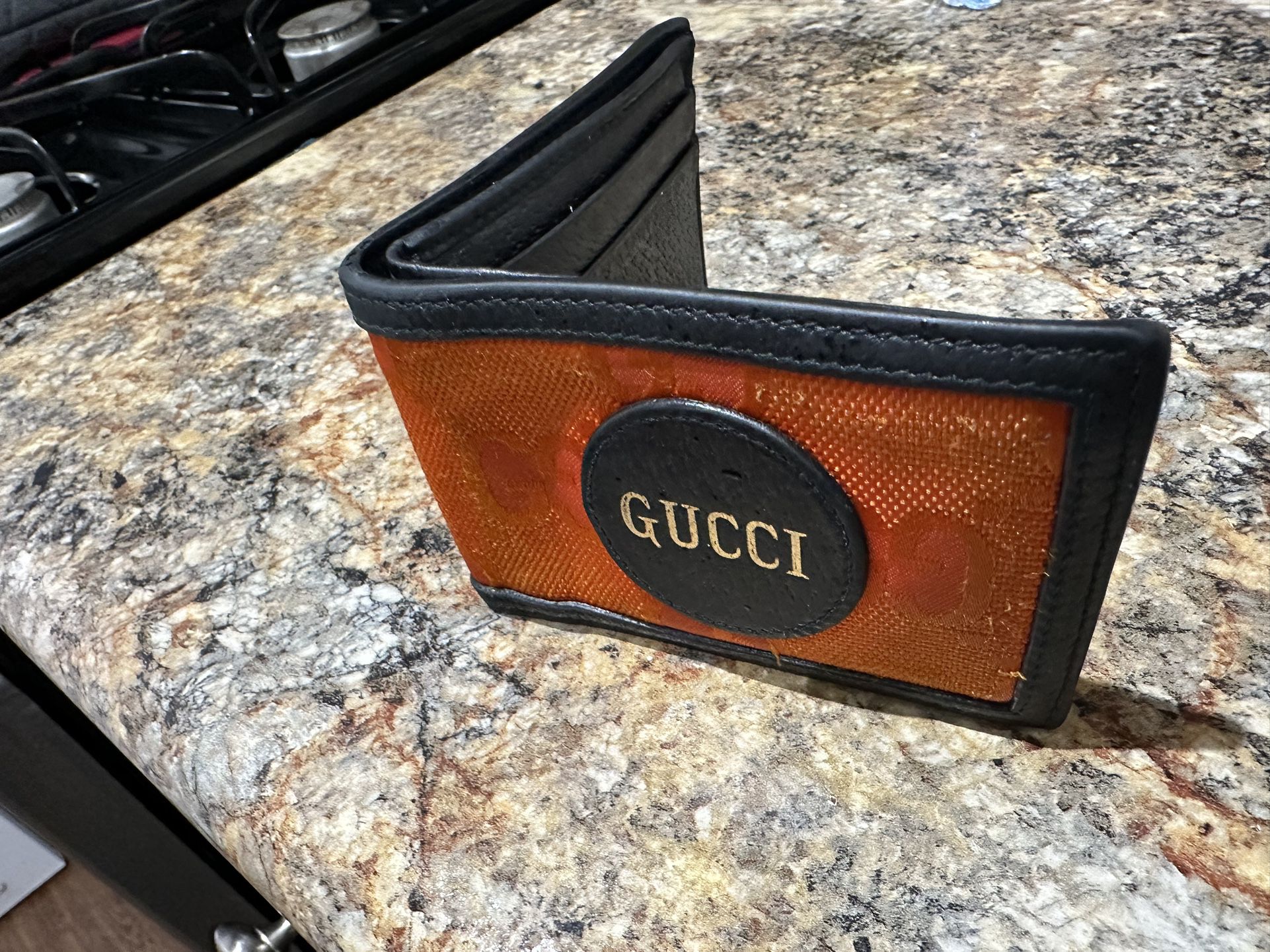 Men’s Orange Monogram Gucci Wallet 