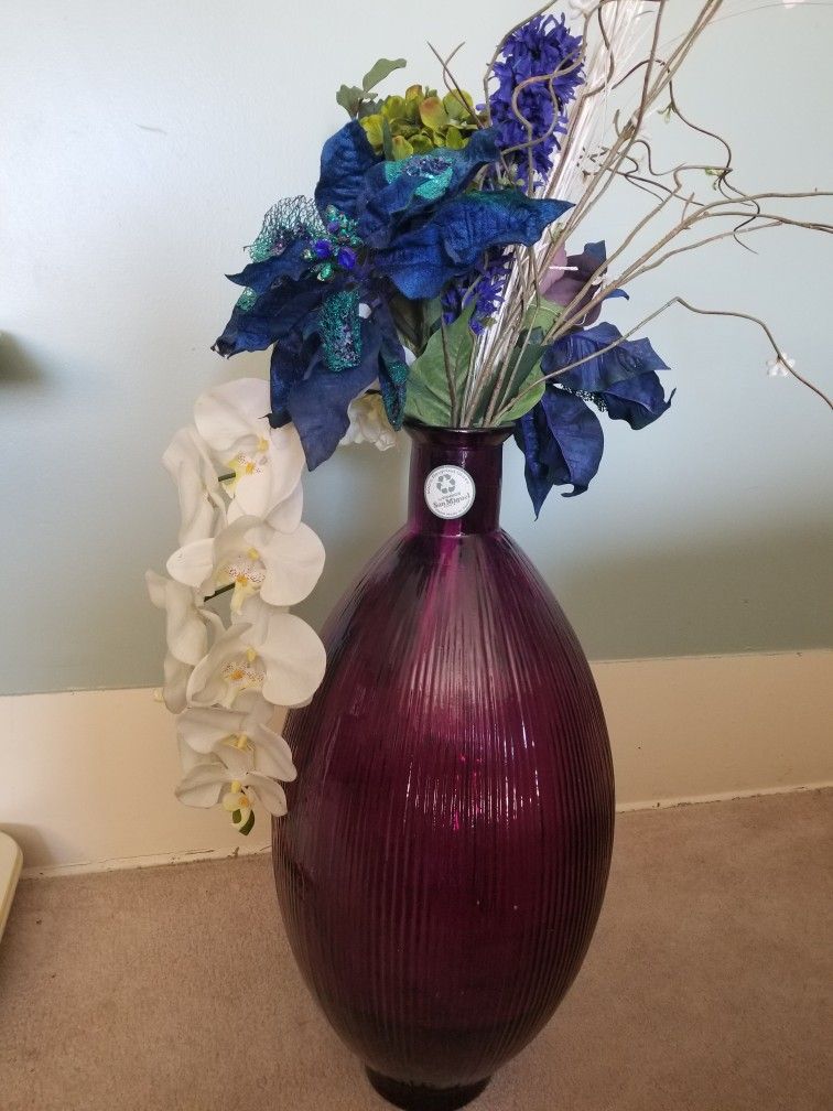 Artificial Flowers and Vase 