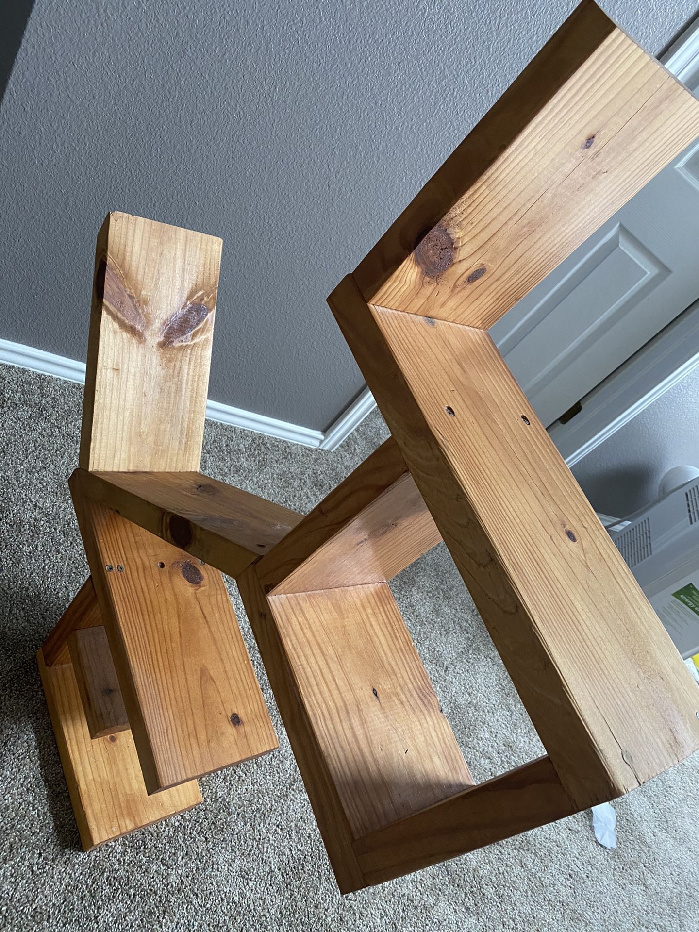 Wood shelves