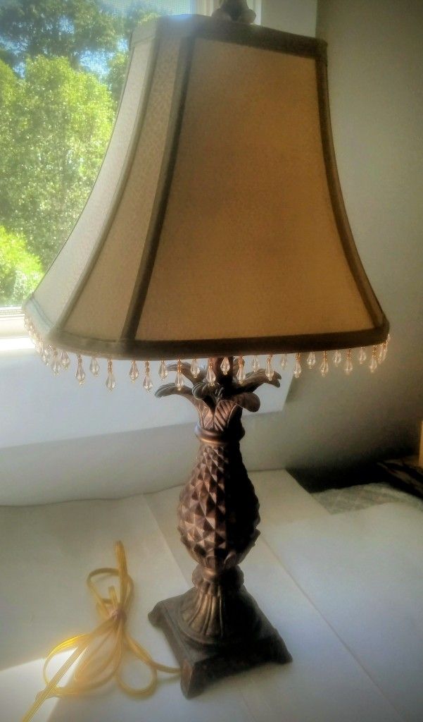 Victorian Style Pineapple Beaded Fringe Table Lamp