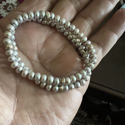 Genuine Pearls And Sterling Silver Beads Strachey bracelet