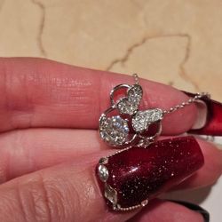 Certified Disney Mickey Mouse Moissanite Wedding Gift Solid 925 