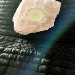 Rose 🌹 Quartz Candle 🕯 Holder