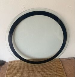 Round Clear Black Rim Glass