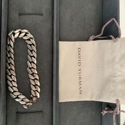 David Yurman sterling silver bracelet for men (18k gold)
