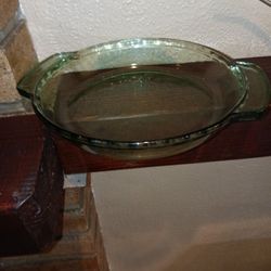 Vintage Amber Colored Glass Pie Dish By Pyrex