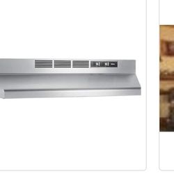 Broan-NuTone RL6200 Series 30 in. Ductless Under Cabinet Range Hood with Light in Stainless Steel