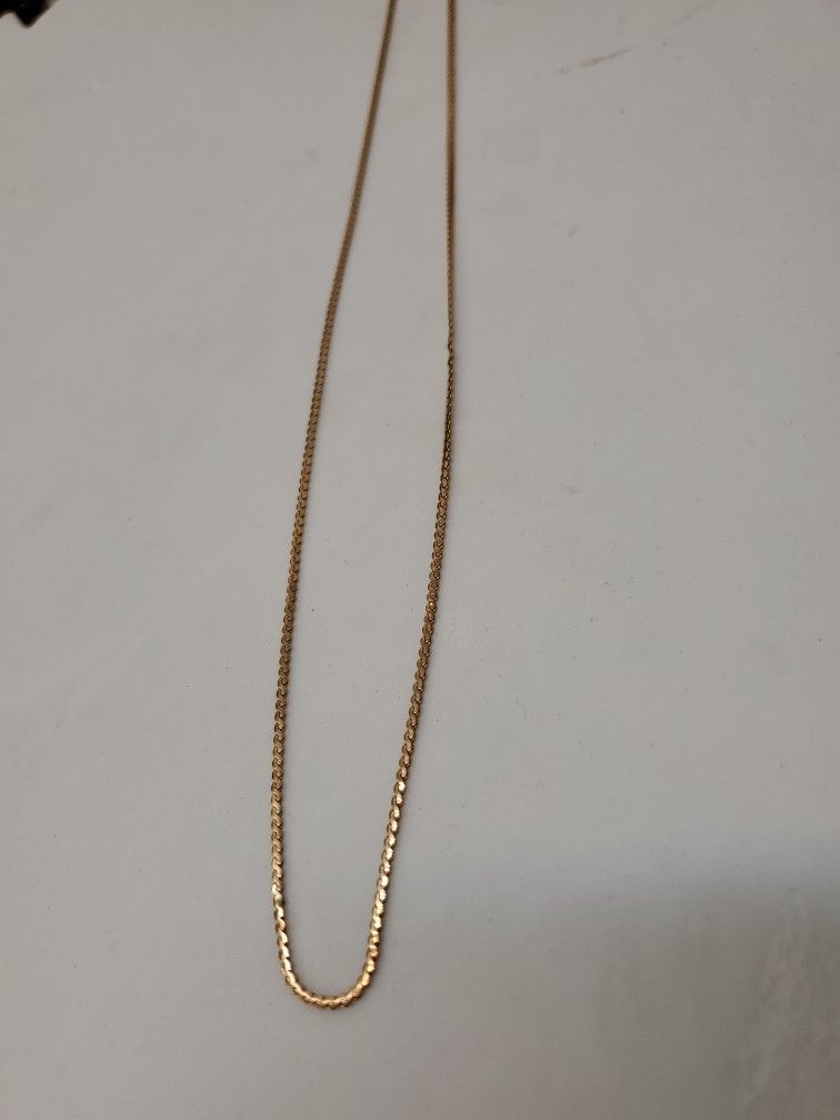 Real Gold 14karat Chain 18inch, 2mm,5g