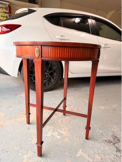 Baker Furniture Neoclassical Mahogany and Brass Tea Table