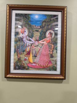 Framed Radha Krishna Indian Art Print