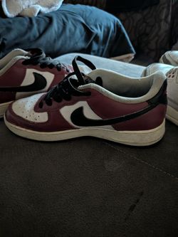 Red and white air Force 1
