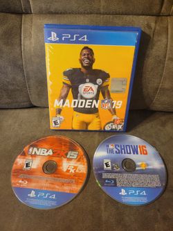 Madden 19 NFL The Show 16 MLB NBA 2k15 PS4 Games Playstation Sony