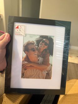 Black Picture Frame with White Mat