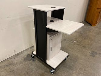 OKLAHOMA SOUND Rolling Presentation Cart with Adjustable Shelf