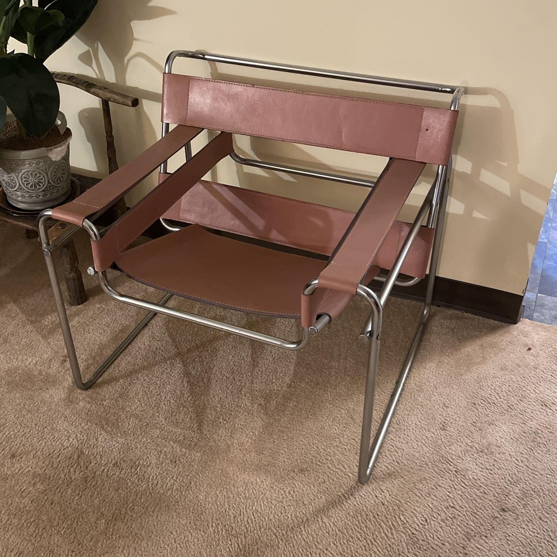 Leather Contemporary Reading Chairs Pair