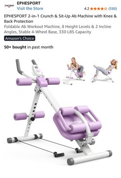 EPHESPORT 2-in-1 Crunch & Sit-Up Ab Machine