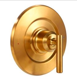Gold Metal Shower Valve Trim Kit for Moen Posi-Temp Wall Mount Single Lever
