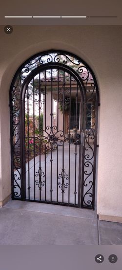 Wrought Iron Arched Entry Gate