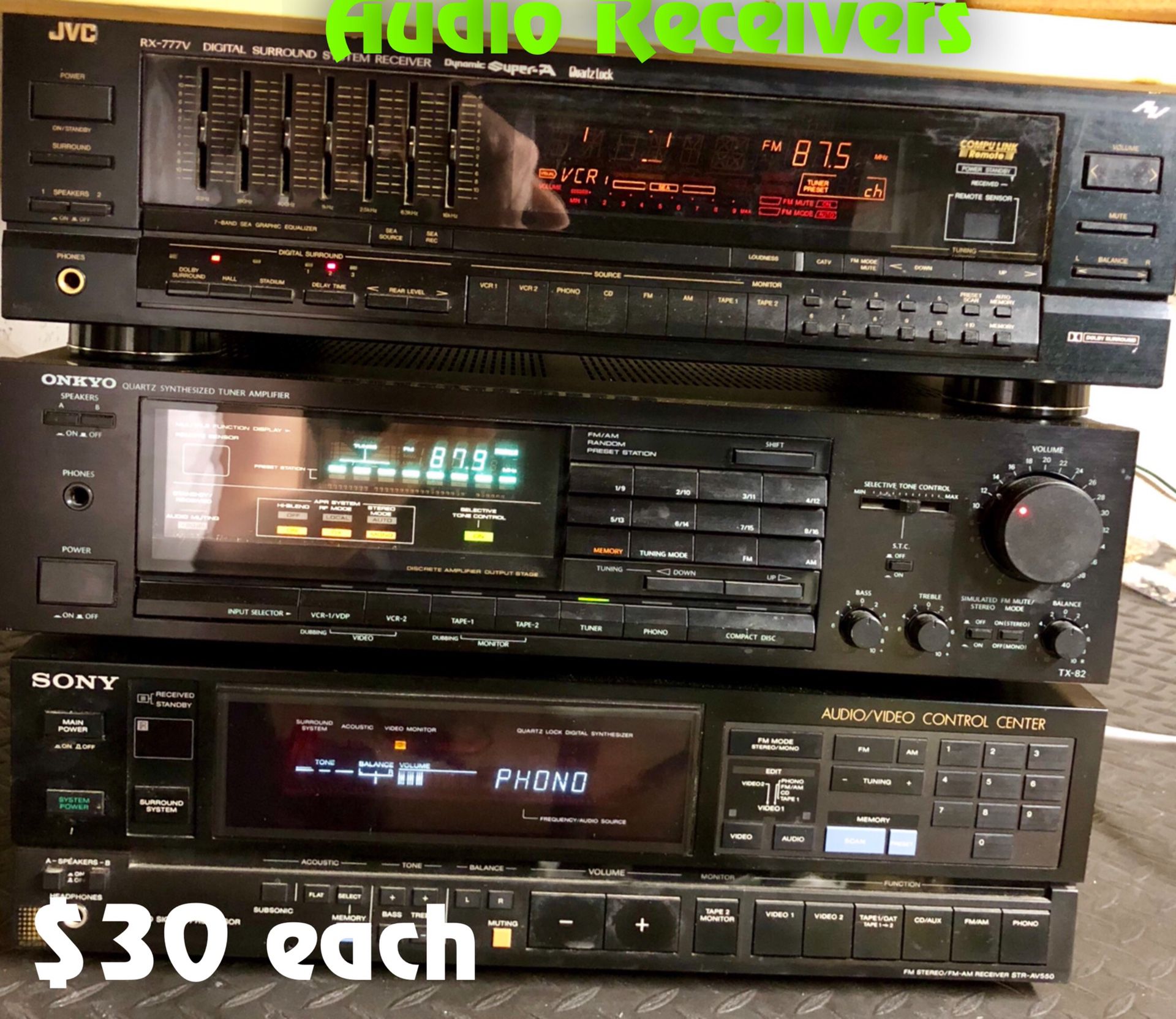 Audio receivers/amplifiers