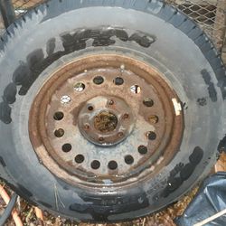 Goodyear tire  and rim from chevy silverado 2014