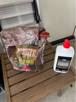 Charcoal and lighter fluid