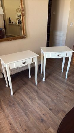 Free to vanity side table with drawers white