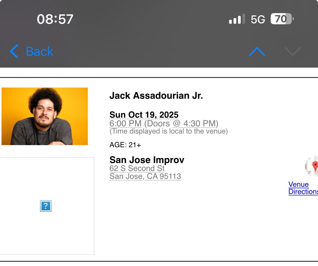 2 Tickets For Comedian Jack Jr. 