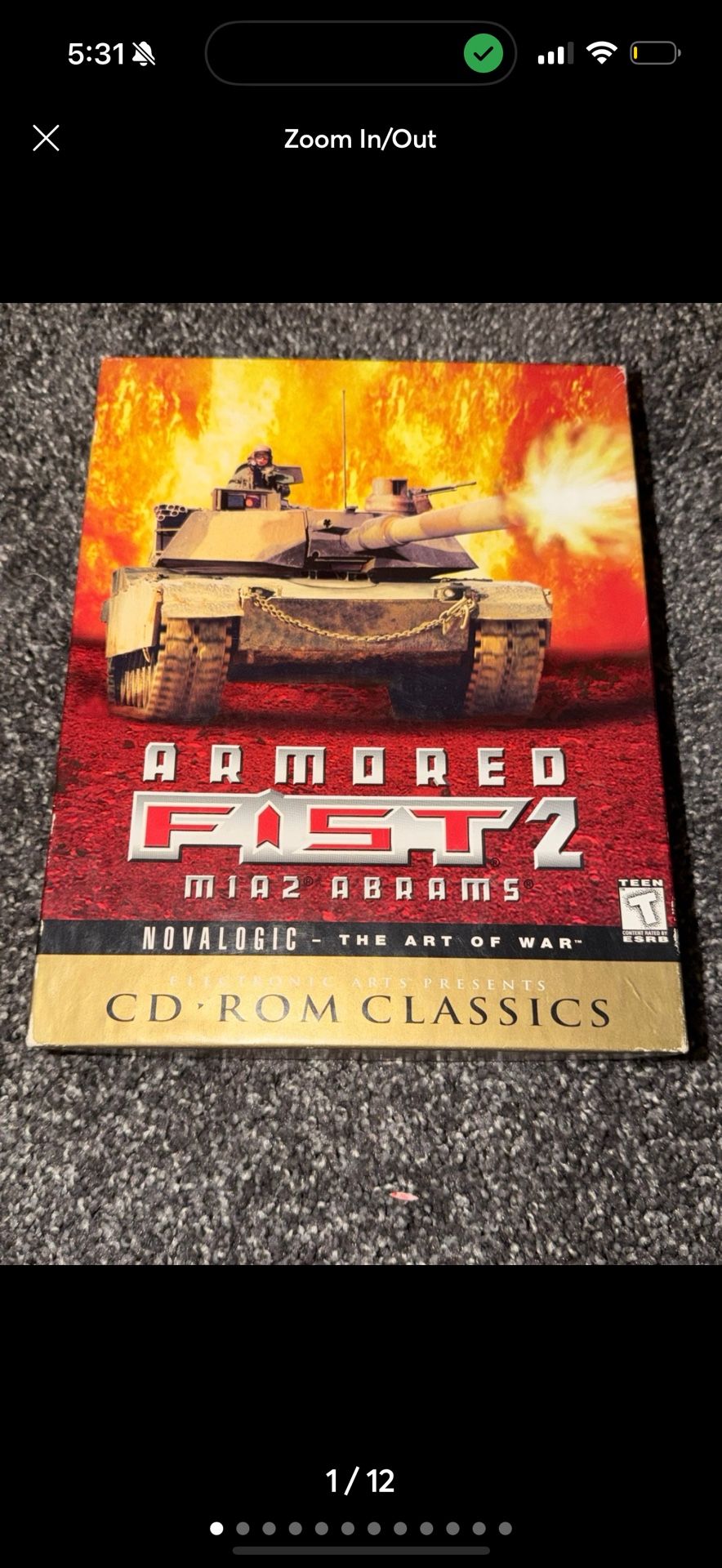 Armored Fist 2 M1A2 Abrams Novalogic The Art Of War PC Video Game Rated T