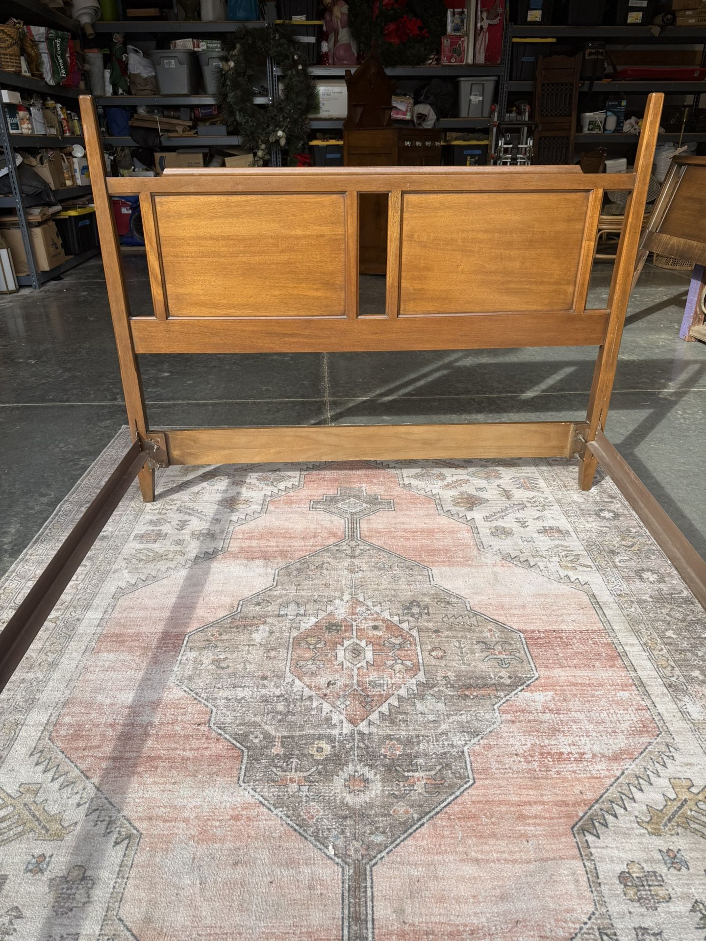 Mid-Century, Full Size Bed With Rails