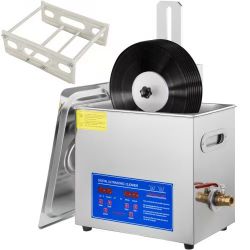 84#Ultrasonic Cleaner 6L Ultrasonic Vinyl Cleaner 7-12 Inch 8 Records Ultrasonic Vinyl Cleaning Machine 180W Ultrasonic Records Cleaner with Drying Ra