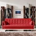 Divani Casa Tejon Modern Red Fabric Sofa Bed

