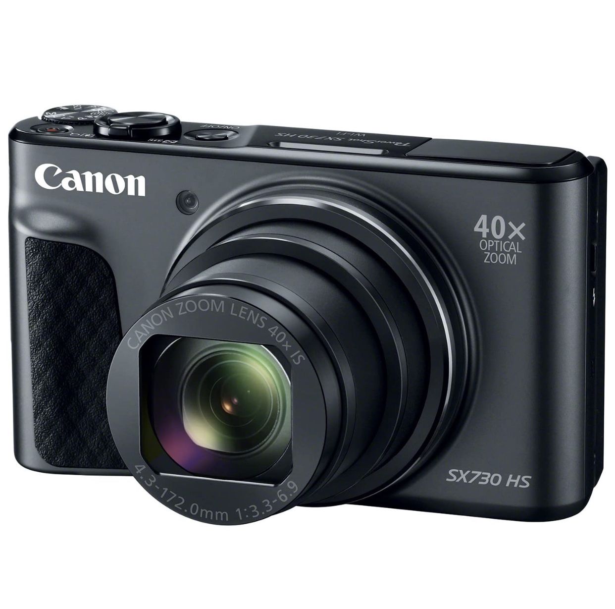 Canon PowerShot SX730 Digital Camera w/40x Optical Zoom & 3 Inch Tilt LCD - Wi-Fi, NFC, Bluetooth Enabled (Black)