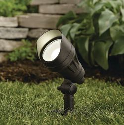 Hampton Bay Low-Voltage 20-Watt Equivalent Black Outdoor Integrated LED Landscape Flood Light