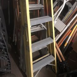 Ladders 4’ Fiberglass Stepladders $40, 4’&5’ Aluminum$20  Little Giant 4’ -7 Multi Step $110 For $110