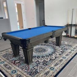 Modern Grey Solid Wood Pool Table 