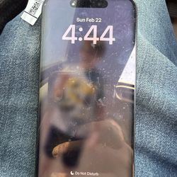 iPhone15 pro 256gb small crack top left. Verizon