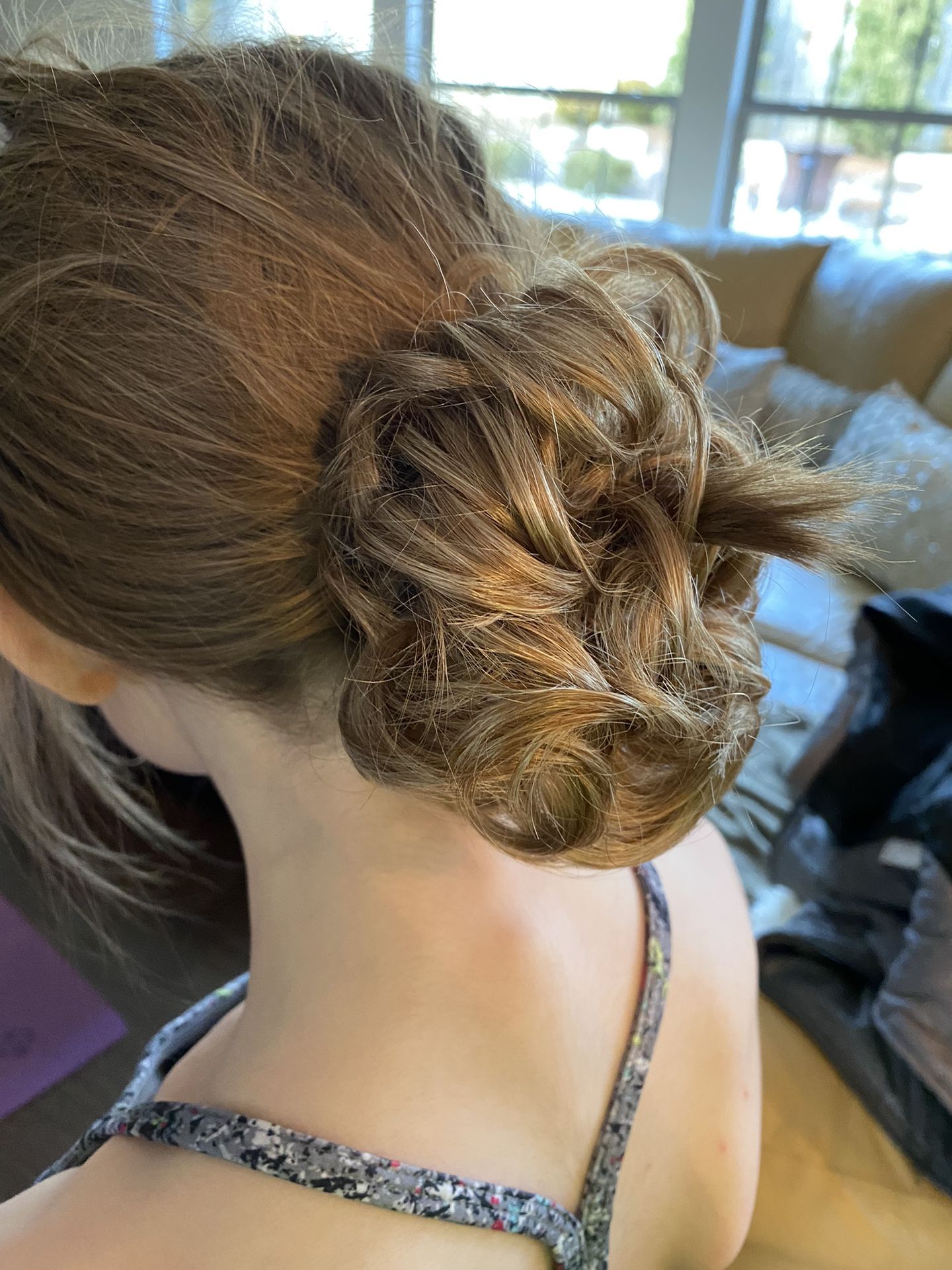 Curly BrownFaux Hair Bun Scrunchie/Extension (NEW w/ net- I have 2 of these. This is price each.