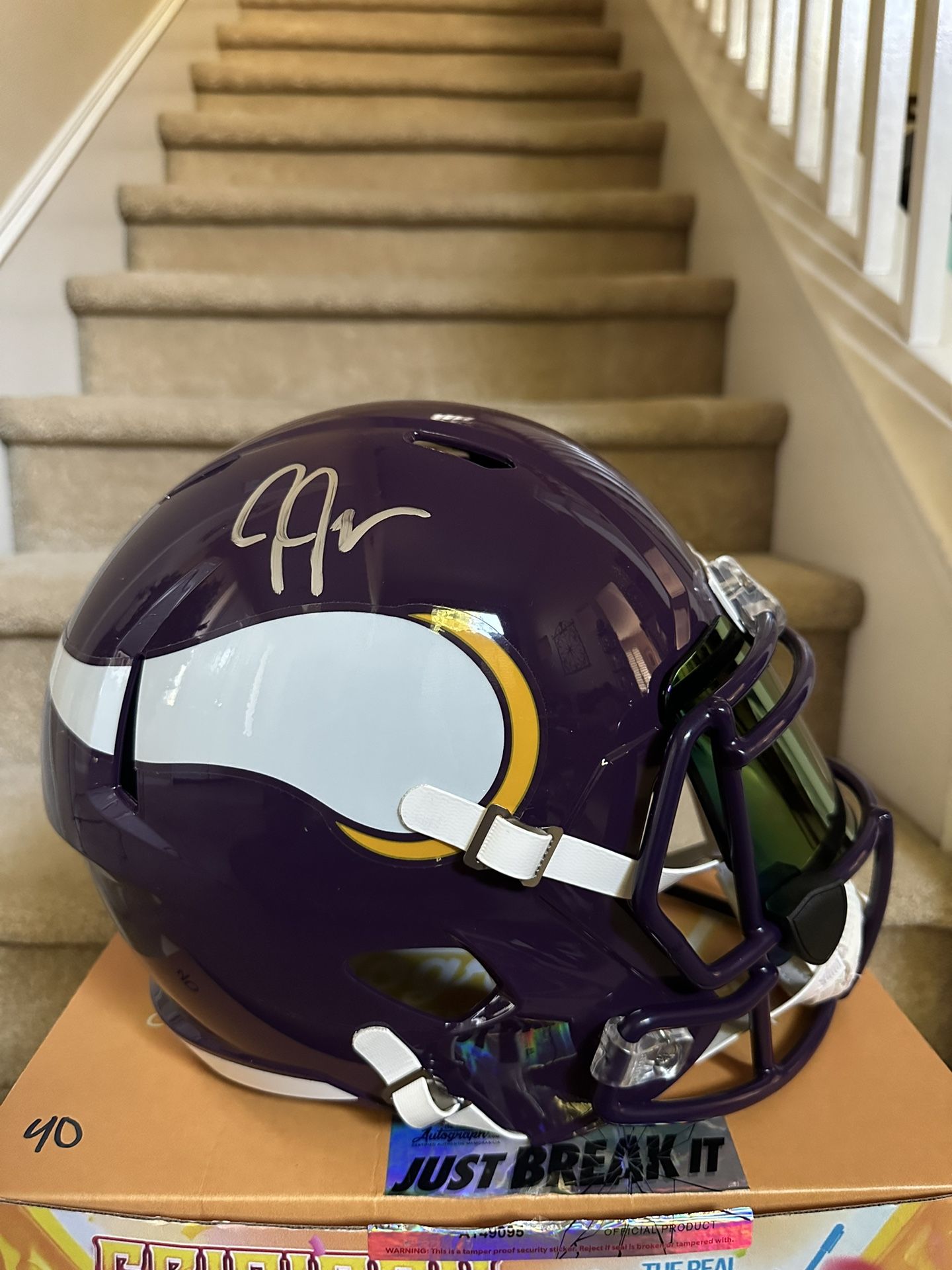 Justin Jefferson Autographed Replica Helmet