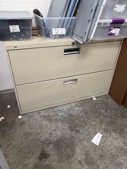Two drawer horizontal filing cabinet