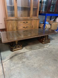 Vintage Rope Twist Edge Glass Top w/ Gold Backing Coffee Table $475 OBO!