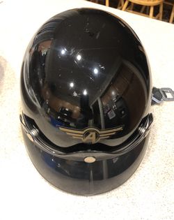 ANSTUN Motorcycle Black Gloss Helmet