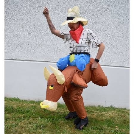 Inflatable Party Costume - Bull Rider Cowboy - Adult Sized