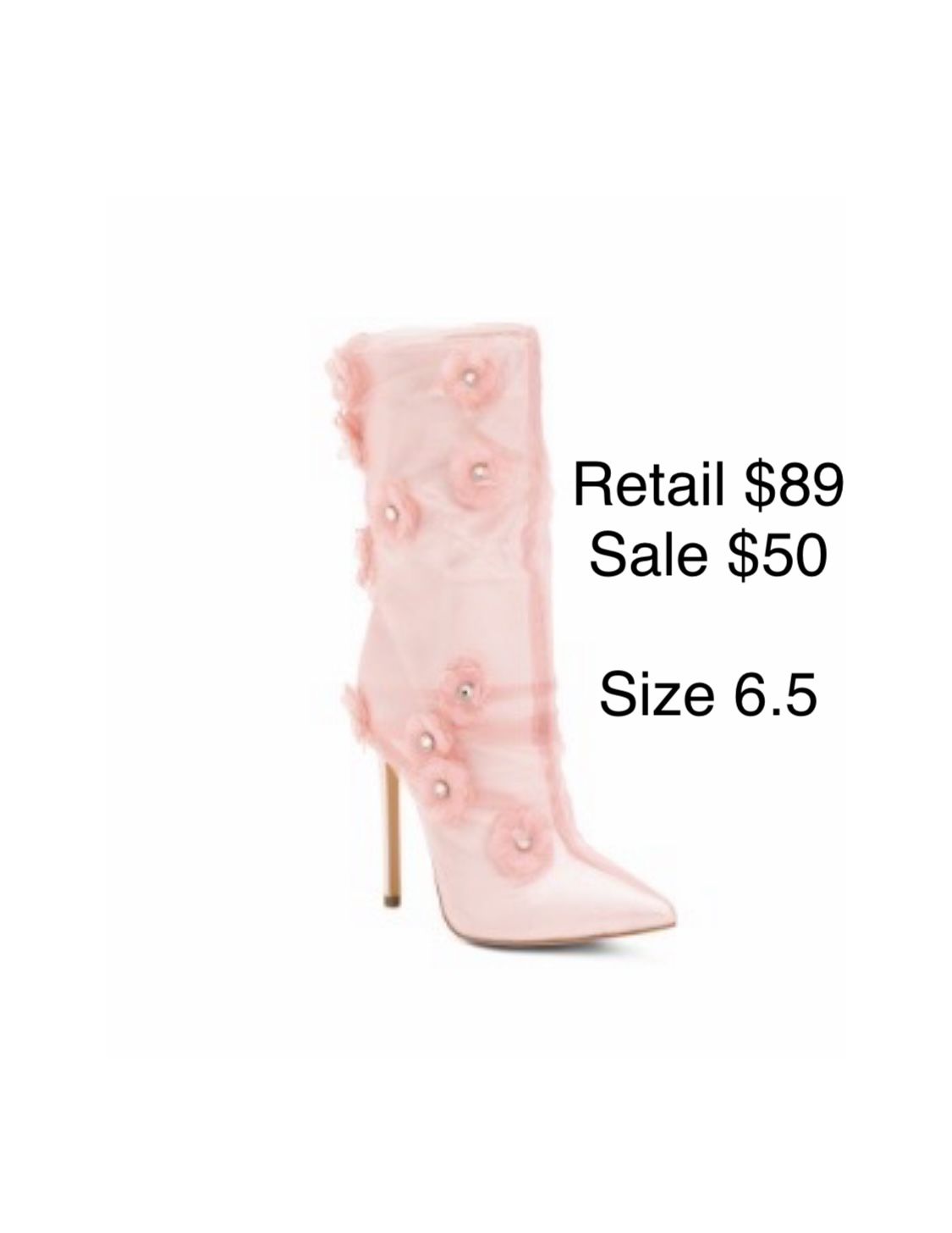 New in Box - Women’s Pink Acacia Pointed Toe Floral Boot
