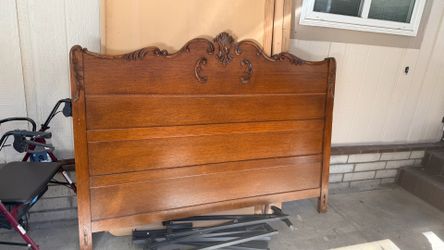 King bed frame and headboard