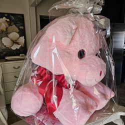 Valentine's Day Giant Pig  38in Tall