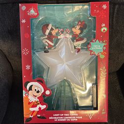DISNEY “RARE” 2020 Santa Mickey & Minnie Light Up Tree Topper -On EBAY for $270 